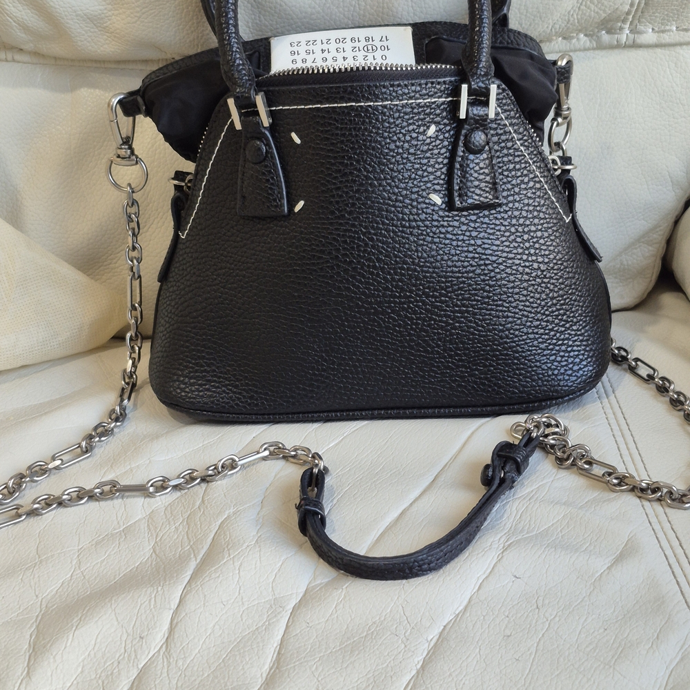 Maison Martin Margiela Black Satchel with Structured Design
